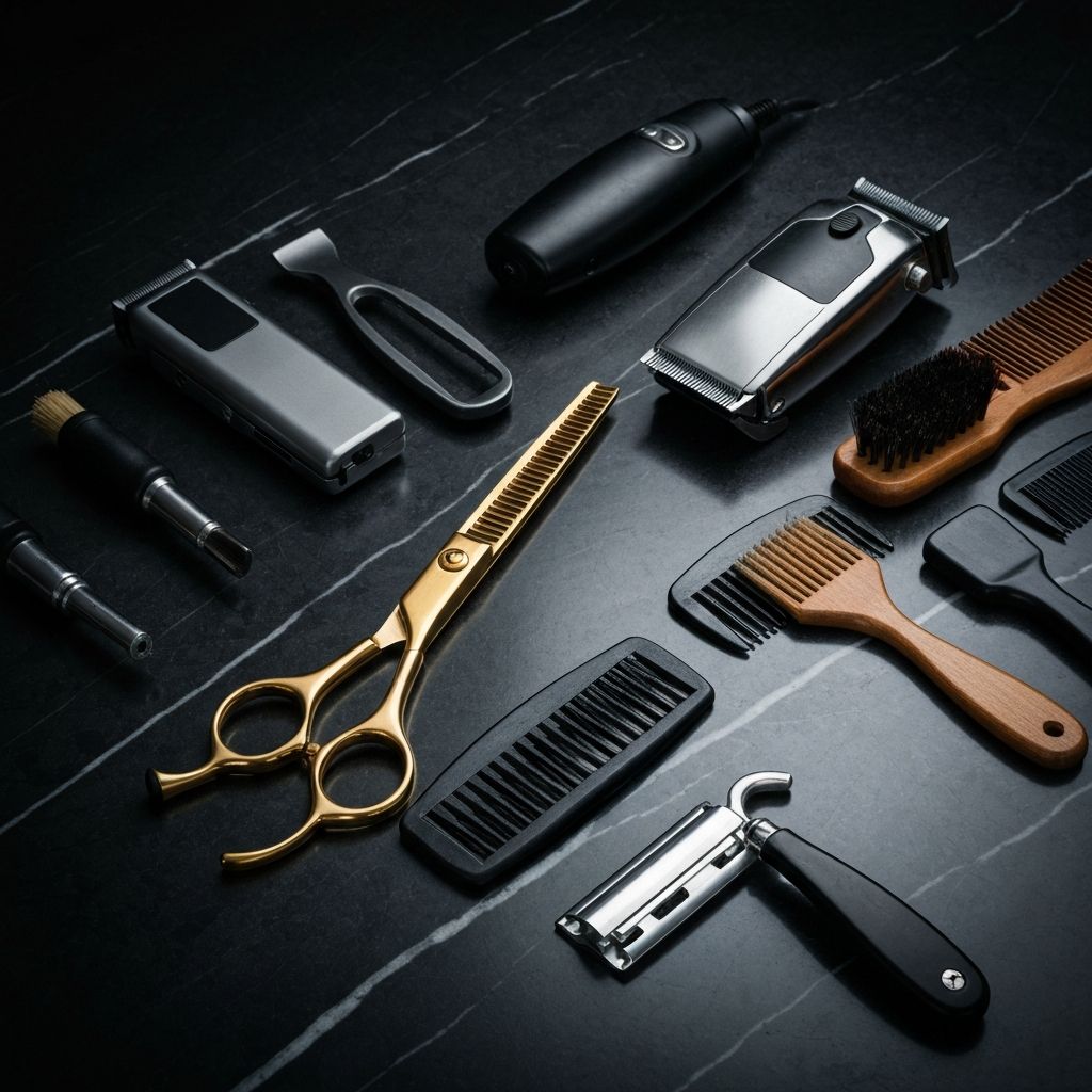 Herramientas de barbería profesional